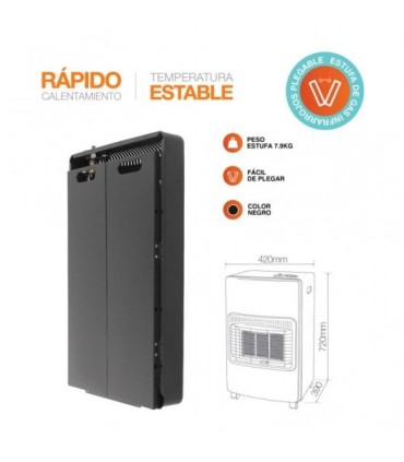 SOLTHERMIC® FOGÃO A GÁS BUTANO EG10N PRETO 4200 W