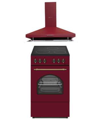 SOLTHERMIC® COMBO PACK COZINHA VTC VERMELHO RÚSTICO 50X50 + EXAUSTOR H60P VERMELHO BORGONHA