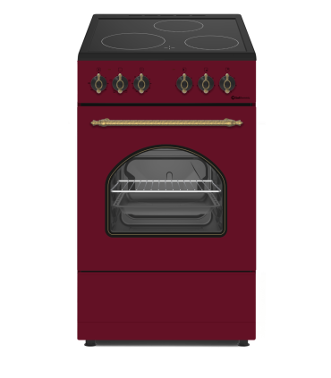 SOLTHERMIC® COMBO PACK COCINA VTC ROJA RÚSTICA 50X50 + CAMPANA H60P ROJA BURDEOS