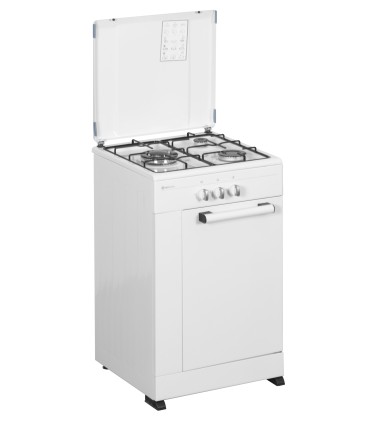 SOLTHERMIC® COCINA HORNILLO GAS BLANCA PORTABOMBONA 50X50