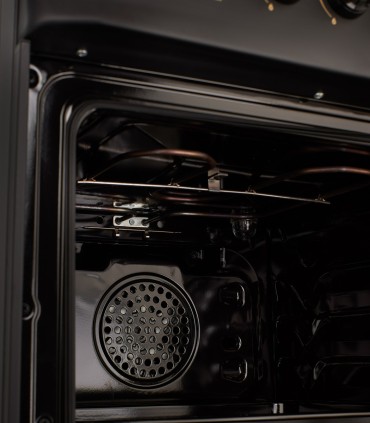 SOLTHERMIC® 60X60 RUSTIQUE NOIR F6S40E5RB CUISINIÈRE À GAZ F6S40E5RB AVEC FOUR ÉLECTRIQUE