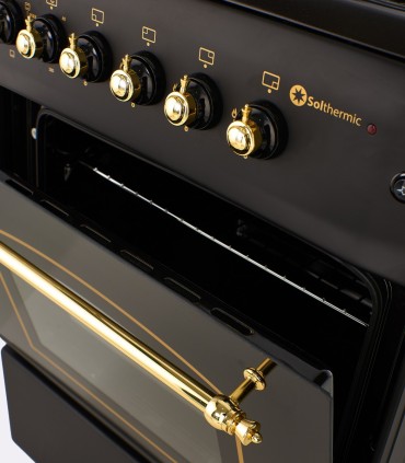 SOLTHERMIC® 60X60 RÚSTICO PRETO F6S40E5RB FOGÃO A GÁS F6S40E5RB COM FORNO ELÉCTRICO