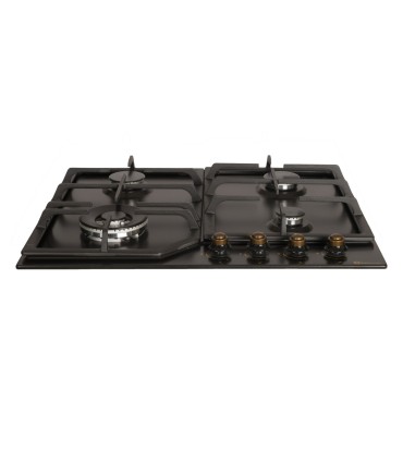 SOLTHERMIC® PLACA GAS SA022W NEGRA MANDOS DORADOS