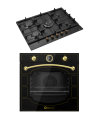 SOLTHERMIC® COMBO PACK FORNO RÚSTICO PRETO + PLACA DE FOGÃO A GÁS