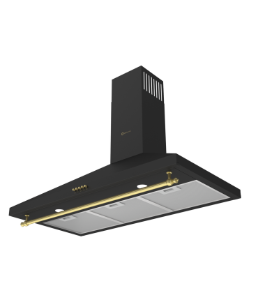 SOLTHERMIC® COMBO PACK PLACA GAS BL032 NEGRA RÚSTICA 70 + CAMPANA 90