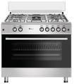 SOLTHERMIC® COCINA F9L50G2I GAS INOX 90X60 HORNO PANORÁMICO