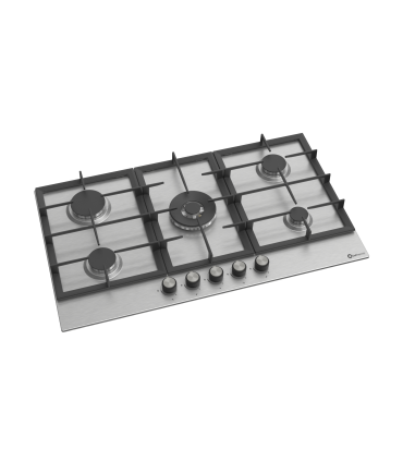 SOLTHERMIC® GAS COOKTOP 90 BL041 INOX 5 BRÛLEURS + WOK