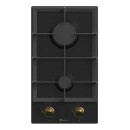 SOLTHERMIC® GAS COOKTOP 30 BL152 BLACK RUSTIC 2 BURNERS