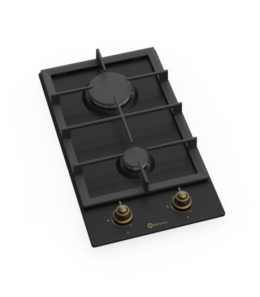 SOLTHERMIC® GAS COOKTOP 30 BL152 BLACK RUSTIC 2 BURNERS