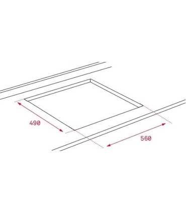 SOLTHERMIC® PLACA GAS SA022W NEGRA MANDOS DORADOS