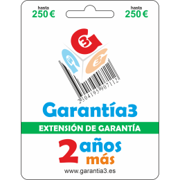 EXTENSIÓN DE 2 AÑOS DE GARANTÍA HASTA 250 EUROS (B09901386)