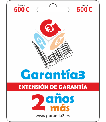 EXTENSIÓN DE 2 AÑOS DE GARANTÍA HASTA 500 EUROS (B09901387)