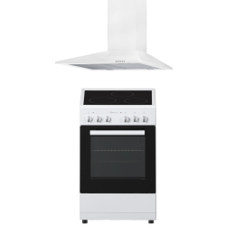 SOLTHERMIC® COMBO PACK CUISINE VTC BLANC 50X50 + HOTTE PYRAMIDALE 60 BLANC