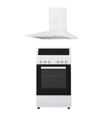 SOLTHERMIC® COMBO PACK COCINA VTC BLANCA 50X50 + CAMPANA PIRAMIDE 60 BLANCA