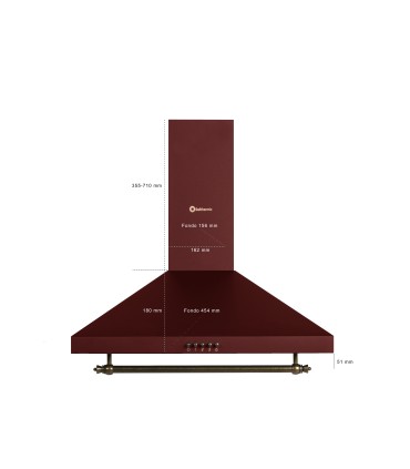 SOLTHERMIChOTTE DÉCORATIVE ® H60P-RED1 ROUGE BORDEAUX