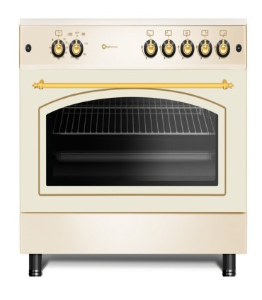 [REACONDICIONADO] SOLTHERMIC® FOGÃO A GÁS CREME RÚSTICO 90X60 FORNO PANORÂMICO F9L50G2-C