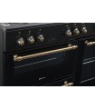 SOLTHERMIC COCINA RANGE COOKER NEGRA RUSTICA 7 FUEGOS + 3 HORNOS ELÉCTRICOS