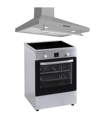 SOLTHERMIC® COMBO PACK FOGÃO DE INDUÇÃO 60X60 VTI60 INOX + EXAUSTOR 60 INOX