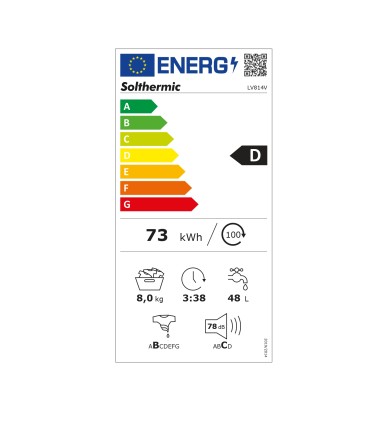 SOLTHERMIC® LAVE-LINGE 8KG 1400RPM D LV814V