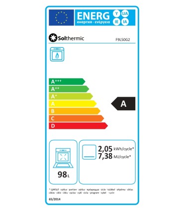 SOLTHERMIC® CUISINE F9L50G2RED GAZ ROUGE BORDEAUX STYLE RÉTRO 90X60 AVEC FOUR PANORAMIQUE