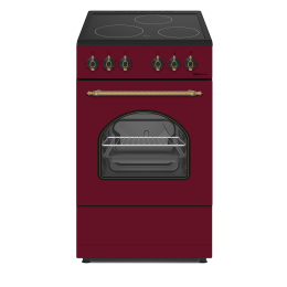 [REACONDICIONADO] SOLTHERMIC® COCINA VTC ROJA RÚSTICA 50X50 VTC50ROJA