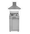 SOLTHERMIC® COMBO PACK CUISINE PACK INOX GAZINIÈRE 50X50 + HOTTE DÉCORATIVE H60P-INOX