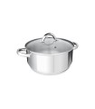 OLLA INOX TAPA CRISTAL 18/10 24cm