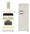 [PREVENTA] SOLTHERMIC® COMBO PACK COCINA 60X60 VTC VITRO CREMA + CAMPANA DE 60 CREMA RÚSTICA + FRIGO RETRO 1,47 CREMA