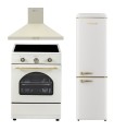 [PREVENTA] SOLTHERMIC® COMBO PACK COCINA 60X60 VTI60 CREMA INDUCCION + CAMPANA DE 60 CREMA + FRIGO-COMBI RETRO 1,88 FCR188C