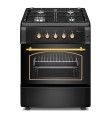 SOLTHERMIC® FOGÃO A GÁS PRETO RÚSTICO 60X60 F6S40G2