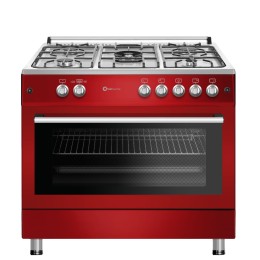 SOLTHERMIC® FOGÃO A GÁS 90X60 COM FORNO PANORÂMICO F9L50G2 ESTILO RETRO VERMELHO BORGONHA