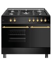 SOLTHERMIC® FOGÃO A GÁS PRETO RÚSTICO 90X60 SUPORTE PARA BOTIJA DE GÁS F9LT50G2