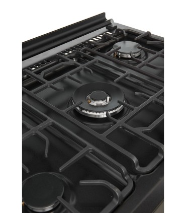 SOLTHERMIC® KITCHEN F9LT50G2-RB RUSTIC BLACK GAS 90X60 SUPORTE PARA BOTIJA DE GÁS