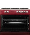 SOLTHERMIC® COMBO PACK COCINA F9L50G2R HORNO PANORAMICO + CAMPANA DECORATIVA 8924 ROJA 90