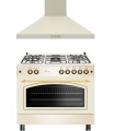 SOLTHERMIC® COMBO PACK COCINA GAS CREMA RÚSTICA 90X60 + CAMPANA CREMA DE 90