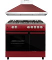 SOLTHERMIC® COMBO PACK FOGÃO A GÁS VERMELHO F9LT50G2 E EXAUSTOR DECORATIVO 8924 VERMELHO 90