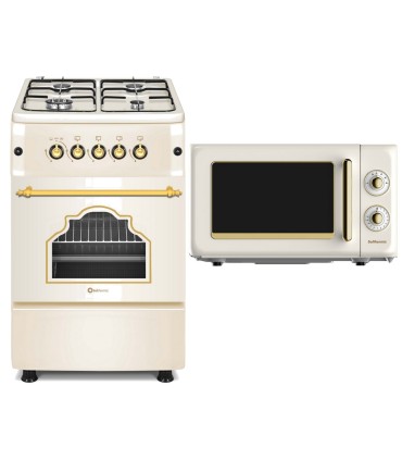 SOLTHERMIC® COMBO PACK RUSTIC CREAM GAZINIÈRE 50X55 F5S40G2C + MICRO-ONDES RUSTIC CREAM