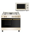 SOLTHERMIC® COMBO PACK COCINA F9LT50G2-C GAS CREMA RÚSTICA 90X60 PORTABOMBONA + MICROONDAS RUSTICO CREMA