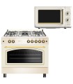 SOLTHERMIC® COMBO PACK COCINA F9L50G2-C GAS CREMA RÚSTICA 90X60 HORNO PANORÁMICO + MICROONDAS RUSTICO CREMA