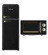 SOLTHERMIC® COMBO PACK FRIGORÍFICO RETRO 1,47 F2PR147N PRETO + FORNO MICROONDAS RÚSTICO PRETO PRETO