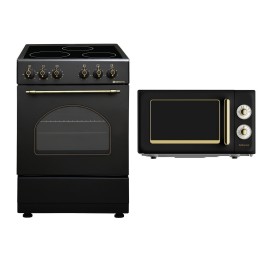 SOLTHERMIC® COMBO PACK COCINA VTC NEGRA RÚSTICA 50X50 VTC50NEGRA + MICROONDAS RUSTICO NEGRO