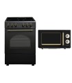 SOLTHERMIC® COMBO PACK COCINA VTC NEGRA RÚSTICA 50X50 VTC50NEGRA + MICROONDAS RUSTICO NEGRO