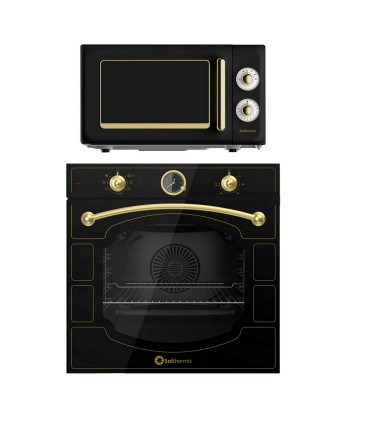 SOLTHERMIC® COMBO PACK FORNO ELÉCTRICO QR GAP PRETO RÚSTICO + MICROONDAS PRETO RÚSTICO
