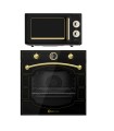SOLTHERMIC® COMBO PACK HORNO ELÉCTRICO QR GAP NEGRO RÚSTICO + MICROONDAS RUSTICO NEGRO