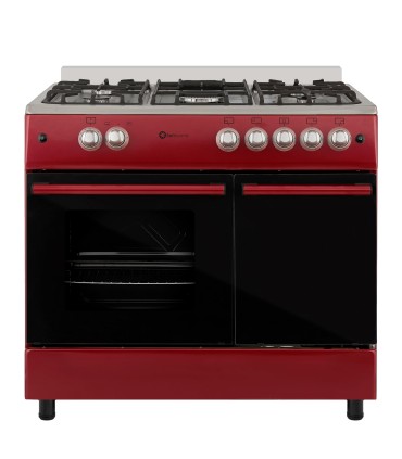 SOLTHERMIC® F9LT50G2 FOGÃO A GÁS VERMELHO 90X60 SUPORTE PARA BOTIJA DE GÁS