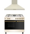 SOLTHERMIC® COMBO PACK COCINA GAS CREMA PORTABOMBONA 90X60 + CAMPANA CREMA DE 90