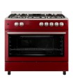 SOLTHERMIC® FOGÃO A GÁS 90X60 COM FORNO PANORÂMICO F9L50G2 ESTILO RETRO VERMELHO BORGONHA