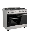 SOLTHERMIC® F9LT50G2I CUISINIÈRE À GAZ EN ACIER INOXYDABLE 90X60 SUPPORT DE BOUTEILLE DE GAZ