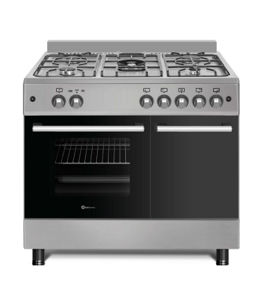 SOLTHERMIC® F9LT50G2I CUISINIÈRE À GAZ EN ACIER INOXYDABLE 90X60 SUPPORT DE BOUTEILLE DE GAZ