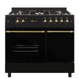 SOLTHERMIC® FOGÃO A GÁS PRETO RÚSTICO 90X60 SUPORTE PARA BOTIJA DE GÁS F9LT50G2